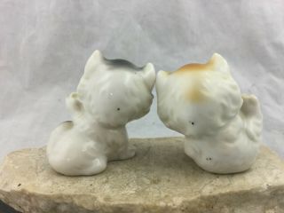 Vintage Pair 2 Small Ceramic Porcelain Playful Cat Kitten Figurines Japan 4