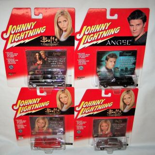 Four Johnny Lightning Buffy The Vampire Slayer Angel Tv Show Cars 1/64 Gtx Moc