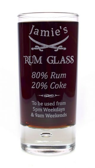 Personalised Rum Highball Glass Gift For Daddy/grandad/mum/birthday/uncle/dad
