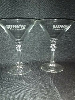 Beefeater Martini Glasses Set 2 Dry Gin