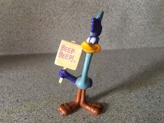 Vintage 1990 Wb Looney Tunes Road Runner Bird Figure By Applause 3.  25” Tall