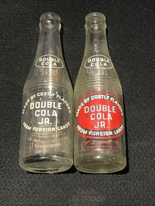 2 Double Cola Jr.  Soda Bottles From Greensburg Ky - - 7.  5oz Different Styles