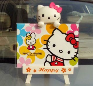 Cute Pink Hello Kitty 6 " Kids Family Photo Picture Frame Holder Stand