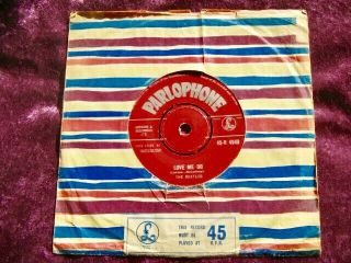 The Beatles - Love Me Do Uk 1st Press (1962) Red Label 7 " Single - Very Good,