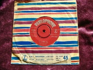 THE BEATLES - LOVE ME DO UK 1st PRESS (1962) RED LABEL 7 