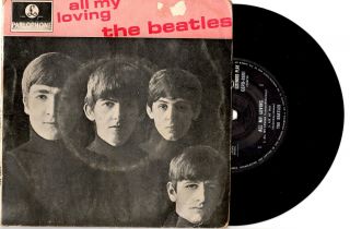 The Beatles - All My Loving - Aussie 1st Pressing Ep 7 " 45 Record Pic Slv 1964