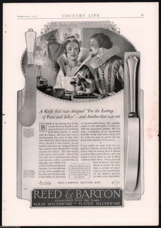 1927 Reed & Barton Columbia Sterling Flatware Silverware Ad Print Advertising