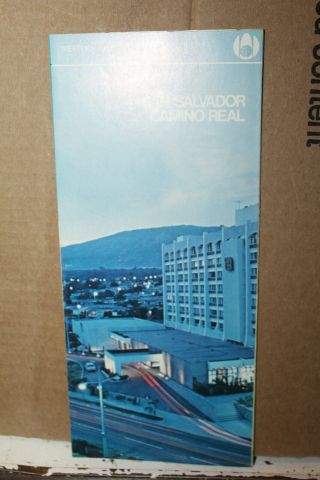 Vintage 1974 San Salvador Camino Real Western International Hotel Brochure El