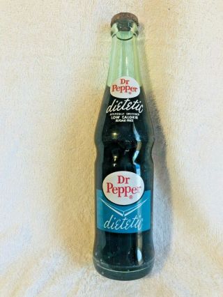 Dr Pepper Dietetic Bottle Full 10oz 1960s