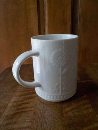 Starbucks White Floral Handle Mug Mother 