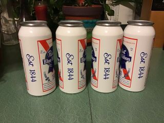 4 20 oz Pabst Blue Ribbon Beer PBR Aluminum Cups 2