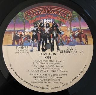 Kiss - Love Gun JAPANESE LP with WIDE OBI 1977 First Press VIP - 6435 ROCK Japan 3
