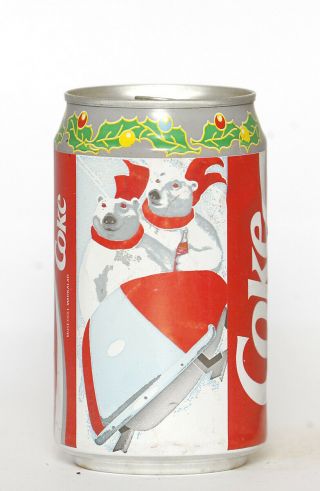 1994 Coca Cola Can From Turkey,  Christmas / Polar Bears