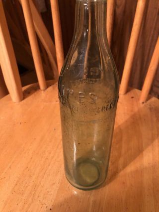 Rare Hires Root Beer Bottle With Air Bubbles Made Around 1910