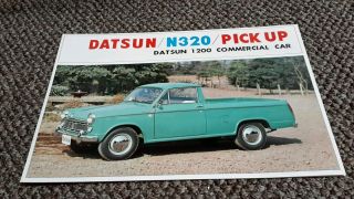 Datsun Truck Brochure Sports Pickup Pu Nl320 1200 Nos Rare Early 60s Nissan
