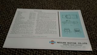 Datsun Truck Brochure Sports Pickup PU NL320 1200 nos rare Early 60s Nissan 3