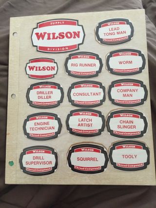 Vintage Oil Field Stickers: Wilson Supply Division