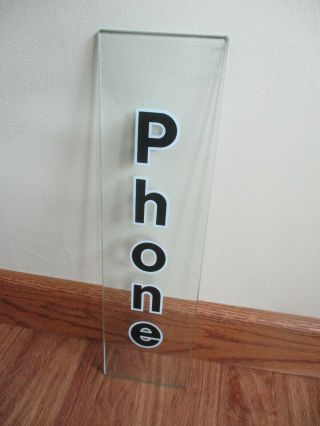 Vintage Phone Booth Sign Lens Insert Glass