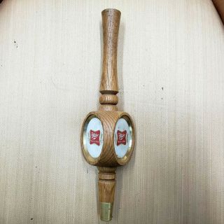 Vintage Miller High Life 12 Inch 3 Sided Beer Tap Wooden Beer Topper Handle