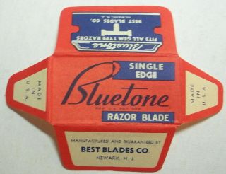 Vintage Usa Razor Blade Bluetone Se One Blade Rare