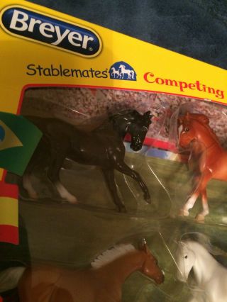 Breyer Stablemates Competing at the Games Four Horse Set playset 3