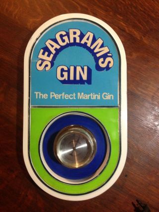 Vintage Seagrams Gin Thermometer.  16 Inches Tall