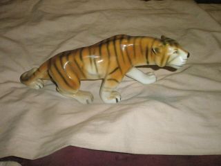 Large (czeck) Royal Dux Siberian Tiger 12 Iches