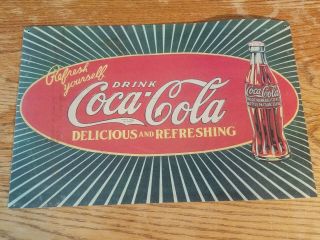 Vintage Rare 1923 Coca Cola General Store Display Sign Soda Pop Diner Rt 66 Old