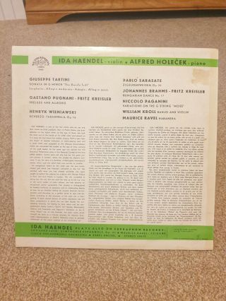 SUA ST 50465 - FAMOUS VIOLIN COMPOSITIONS - IDA HAENDEL VINYL LP RECORD 3