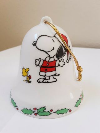 Peanuts Snoopy And Woodstock Christmas Bell Ornament 1975 Japan