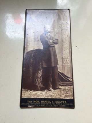 Antique Cabinet Card Photo The Hon.  Daniel F Beatty Pianos & Organs