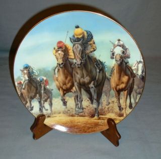 Kentucky Derby - Seattle Slew By Fred Stone Horse Collector Plate No
