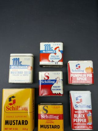 Vintage Spice Tins Schilling And Mccormick
