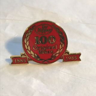 Dr Pepper 100 Years Stick Pin 1885 - 1985 Collectible Soda Hat Lapel
