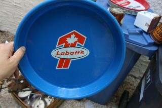 Vintage Labatts Canadian Plastic Tray Beer Blue Red Canada Labatt 