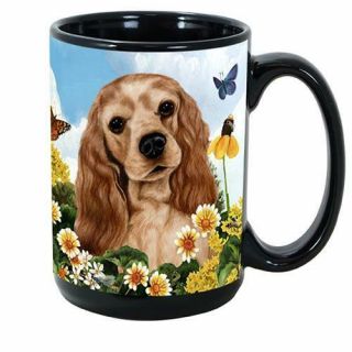 Cocker Spaniel (buff) - Garden Party Dog Gift Mug