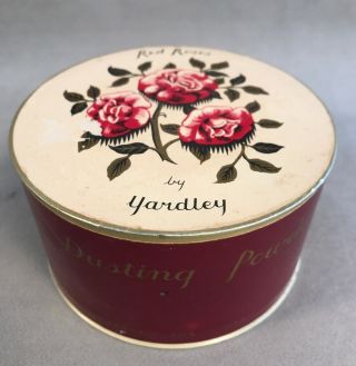 Pv03047 Vintage Dusting Powder Box - Yardley Red Roses