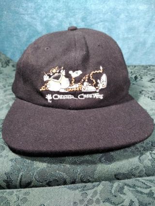 Vintage Chester The Cheetah Hat Rare Black Dad Hat 1990 Frito - Lay 