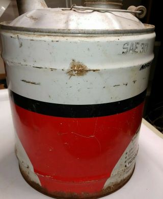 GRAPHICS VINTAGE 5 GALLON MFA OIL COMPANY CAN SAE3 FOR DIESELS 4