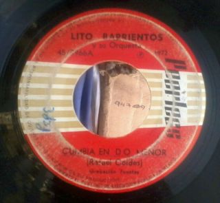 Single Lito Barrientos Y Su Orquesta " Cumbia En Do Menor " Caracol " Peerless 1972