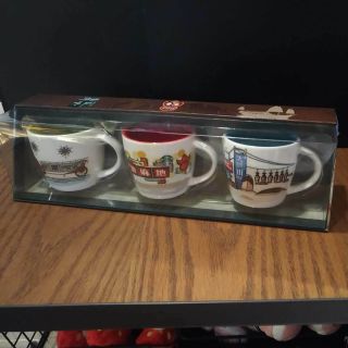 Starbucks Coffee Demitasse Mug City Mug 2019 vintage 3 Oz 3oz set Hong Kong box 5