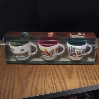 Starbucks Coffee Demitasse Mug City Mug 2019 vintage 3 Oz 3oz set Hong Kong box 6