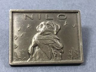 Nilo Pewter Metal Duck Hunting Hound Dog Pin Brooch