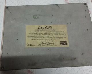 VINTAGE DRINK cokeCOCA CO SPRITE BOY PORCELAIN SIGN.  8.  25X11 