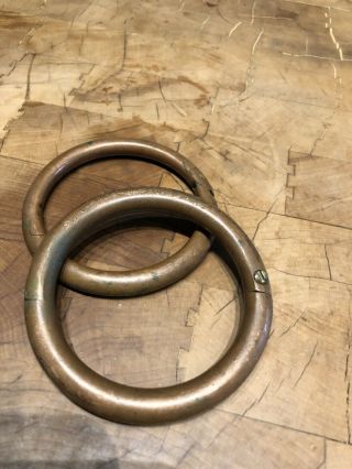2 Vintage Solid Heavy Copper Piercing Bull Nose Ring
