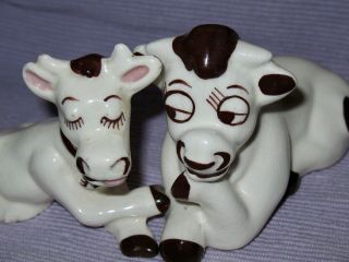 Vintage Rio Hondo Ceramic Bull & Cow " Bill & Bonnie " Figurines Collectible Rare