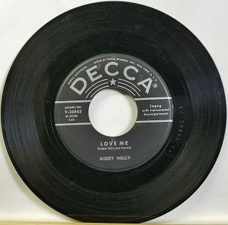 Buddy Holly Love Me You Are My One Desire Decca 9 - 30543 Strong Vg Rab Rockabilly