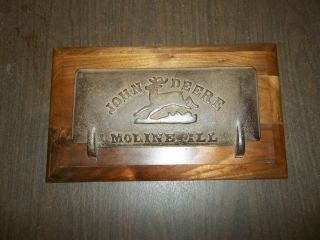 Vintage John Deere Cast Iron Tool Box Lid 4 Legged Collectible