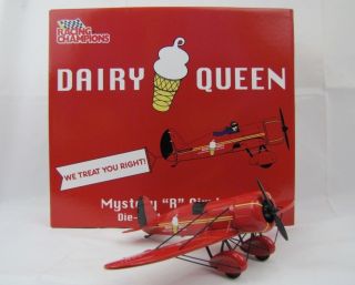 Rare Dairy Queen Advertising Die Cast Mystery " R " Airplane Racing Champions