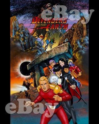 Rare Defenders Of The Earth Cartoon Color 8 X 10 Tv Photo Flash Gordon